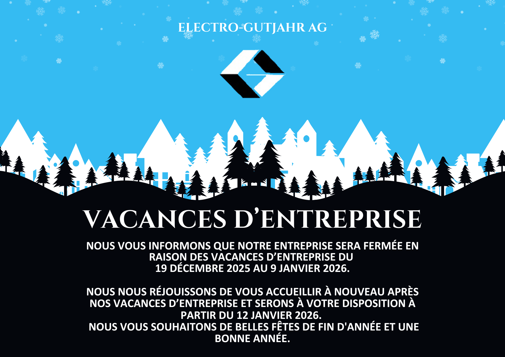 Betriebsferien EGAG FR